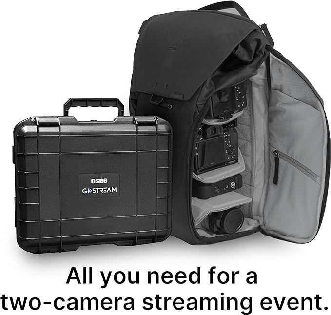GoStream Deck Kit includes a GoStream Deck switcher, a 14'' 1080*1920 screen, a slient fan, 3 Cheese Plates with 1/4'' & 3/8'' Threads