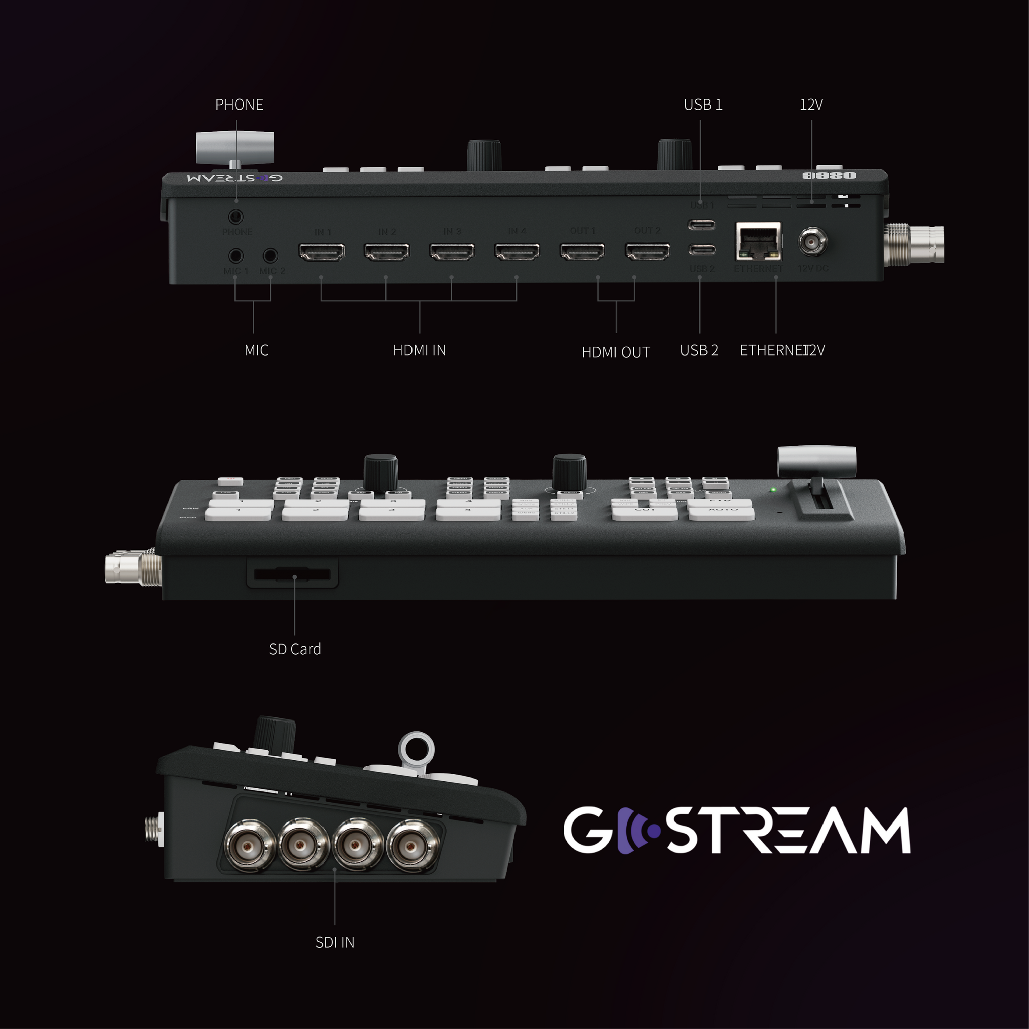 GoStream Duet: SDI Live Stream Switcher with NDI & Multi