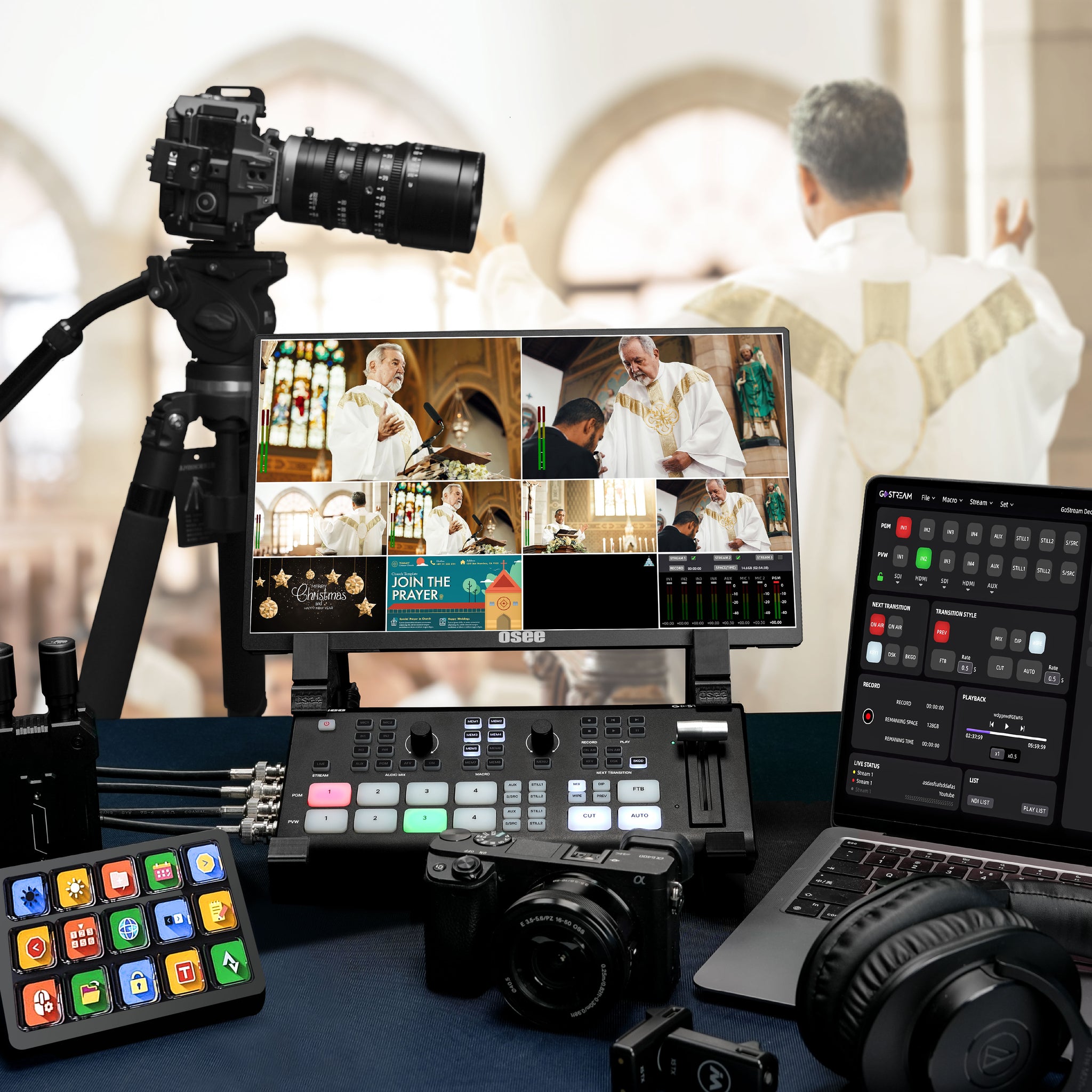 GoStream Duet Multiple Camera SDI and HDMI Live Stream Video Mixer Switcher