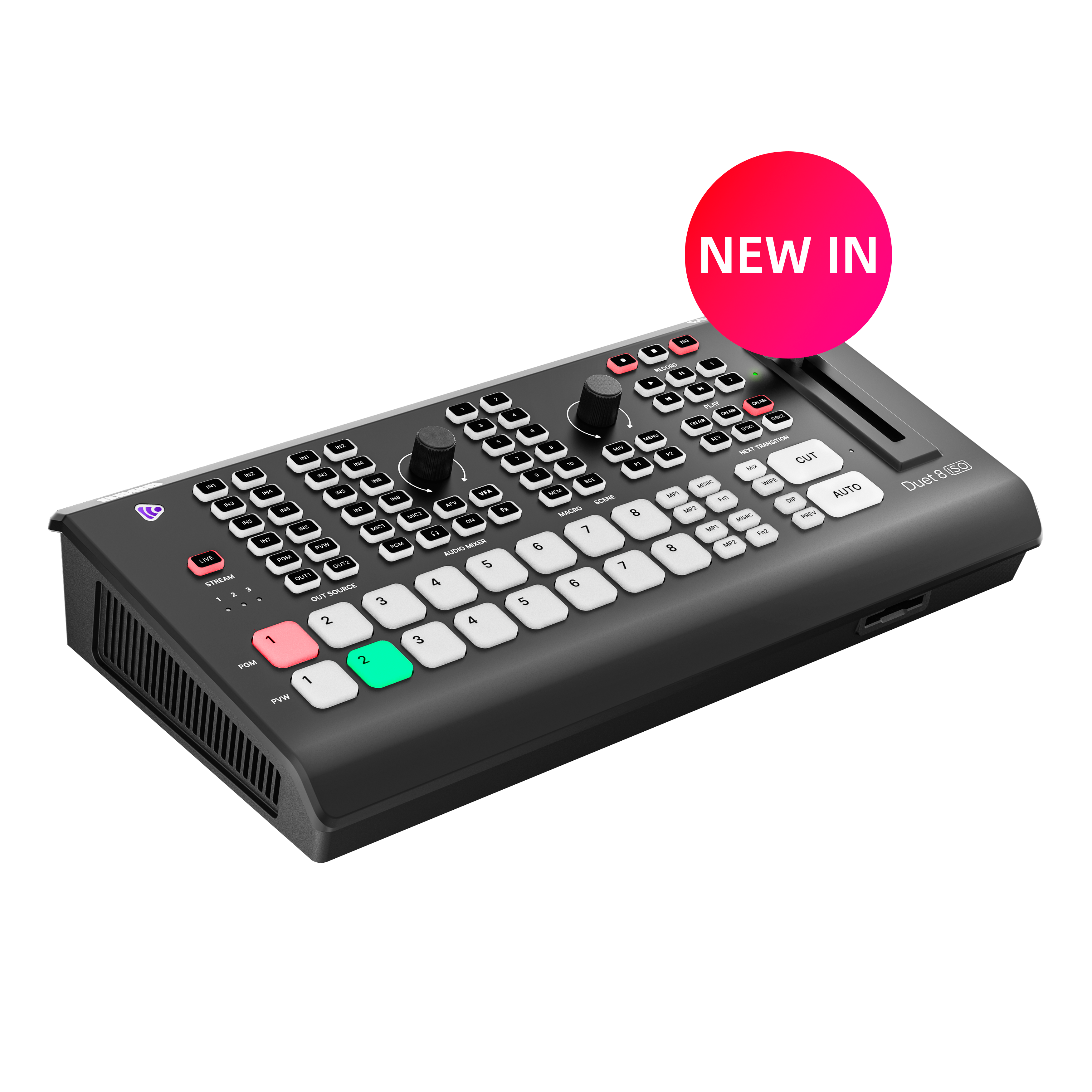 New-in GoStream Duet 8 ISO: 8 Channels Video Switcher | 4K-HDMI, SDI, NDI HX/SRT/RTMP/Webcam