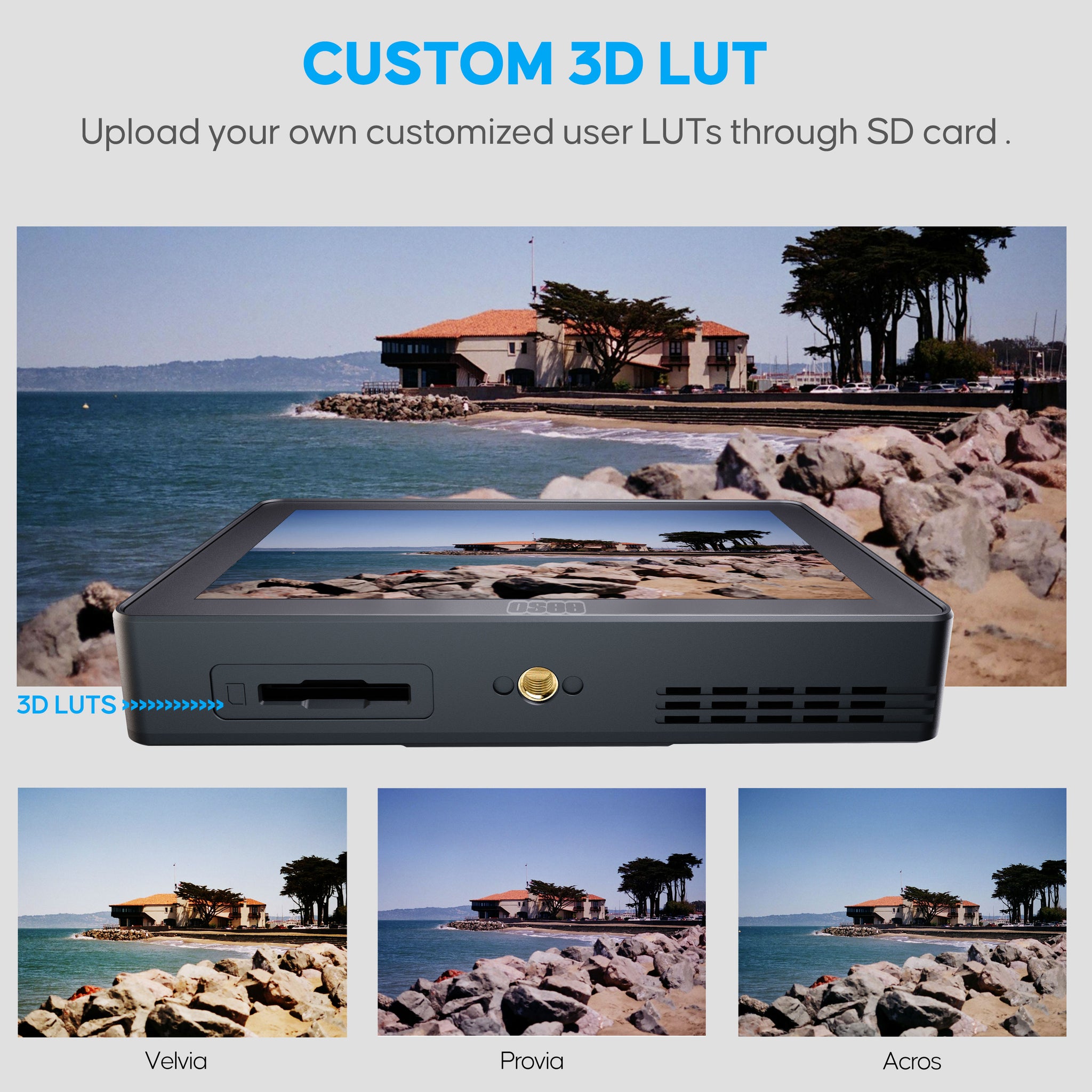 Lilmon 5 3D LUT support: Load custom color presets via SD card  for film emulation